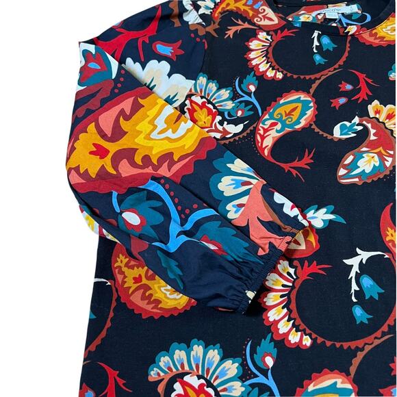 Chicos Womens Multicolor Floral Paisley Blouse Size 3 Extra Large Fall Boho Work - Picture 3 of 6